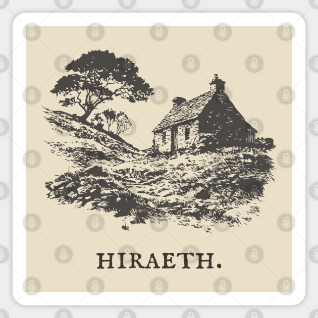 Hiraeth Welsh Word for Nostalgic Longing Illustration Sticker by TuncGK